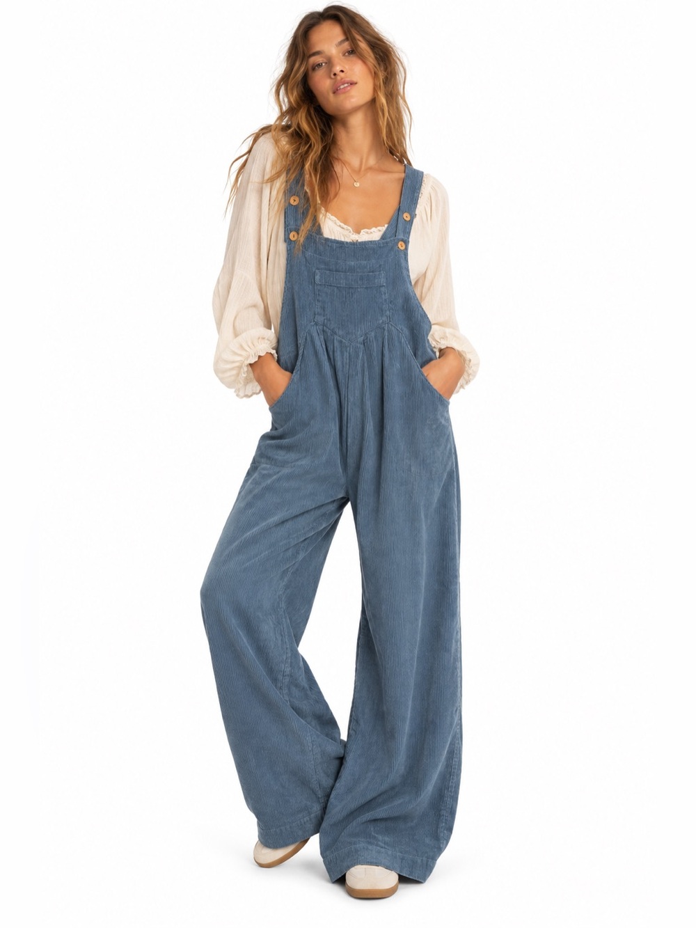 NWT BiBi Wide Leg Corduroy Overalls